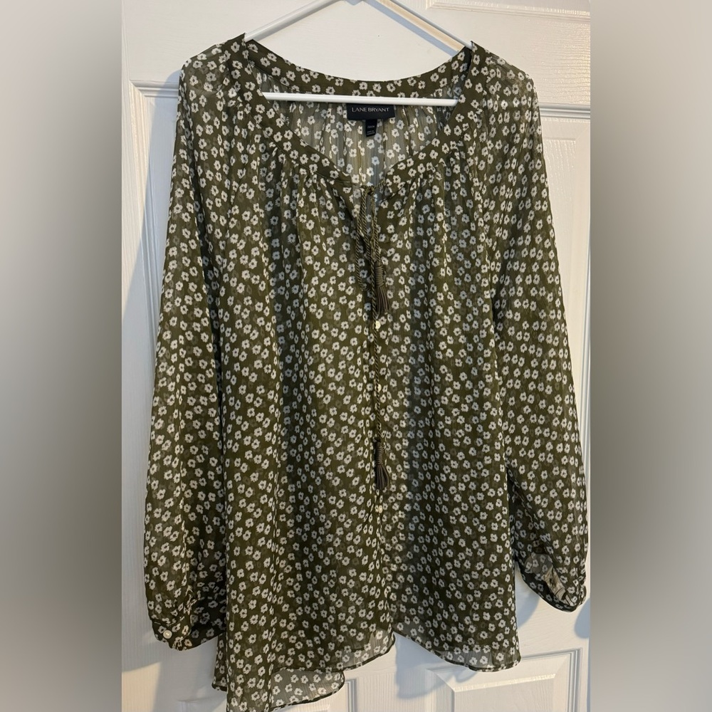 Lane Bryant sheer floral women’s top sz 22/24